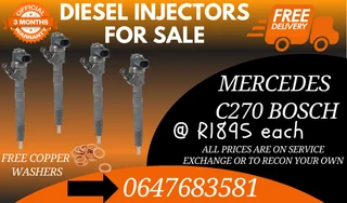 Mercedes C270 Bosch Diesel Injectors For Sale We Recon And Sell On Exchange