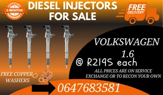 Volkswagen 1.6 Diesel Injectors For Sale We Recon And Sell On Exchange