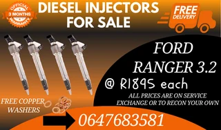 Ford Ranger 3.2 Diesel Injectors For Sale 6 Months Warranty
