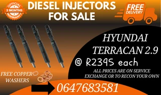 Hyundai Terracan Diesel Injectors For Sale With Warranty