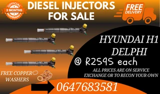 Hyundai H1 Delphi Diesel Injectors For Sale Free Copper Washers