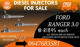 Ford Ranger 3.0 Diesel Injectors For Sale We Recon And Sell On Exchange
