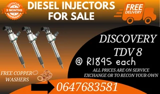 Discovery Tdv 8 Diesel Injectors For Sale With Warranty
