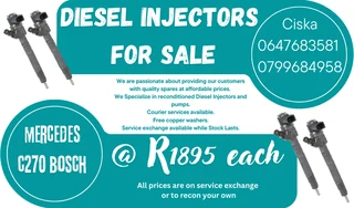 Mercedes C270 Bosch Diesel Injectors For Sale We Recon And Sell On Exchange
