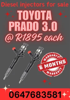 Toyota Prado 3.0 Diesel Injectors For Sale With Warranty