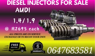 Audi 1.4/1.9 Diesel Injectors For Sale With Warranty