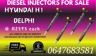 Hyundai H1 Delphi Diesel Injectors For Sale Copper Washers Included