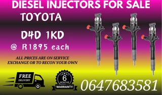 Toyota D4d 1kd Diesel Injectors For Sale Free Copper Washers