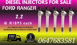 Ford Ranger 2.2 Diesel Injectors For Sale Warranty Included