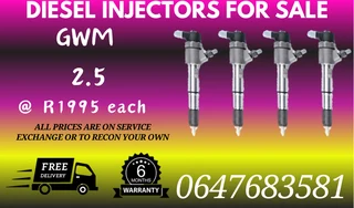 Gwm 2.5 Diesel Injectors For Sale Free Copper Washers