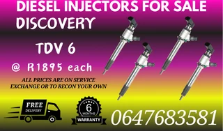 Discovery Tdv6 Diesel Injectors For Sale 6 Months Warranty