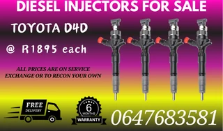 Toyota D4d Diesel Injectors For Sale 6 Months Warranty