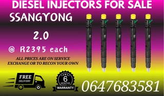 Ssangyong 2.0 Diesel Injectors For Sale With Warranty