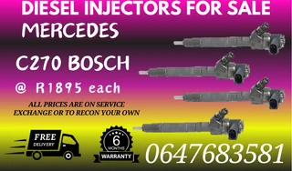 Mercedes C270 Bosch Diesel Injectors For Sale