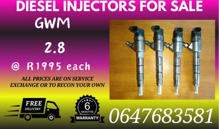 Gwm 2.8 Diesel Injectors For Sale 6 Months Warranty