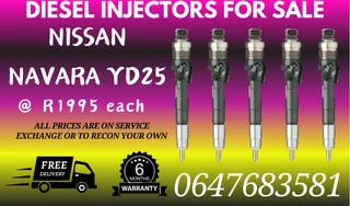 Nissan Navara Yd25 Diesel Injectors For Sale With Warranty