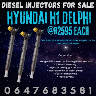 Hyundai H1 Delphi Diesel Injectors For Sale Free Copper Washers