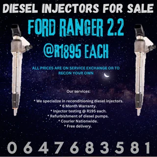 Ford Ranger 2.2 Diesel Injectors For Sale 6 Months Warranty