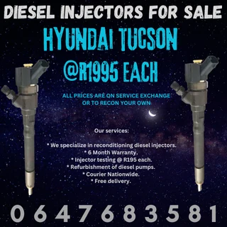 Hyundai Tucson 2.0 Diesel Injectors For Sale With Warranty
