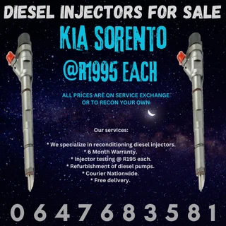 Kia Sorento Diesel Injectors For Sale Copper Washers Included