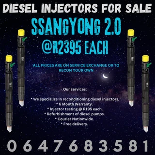 Ssangyong 2.0 Diesel Injectors For Sale Copper Washers Included