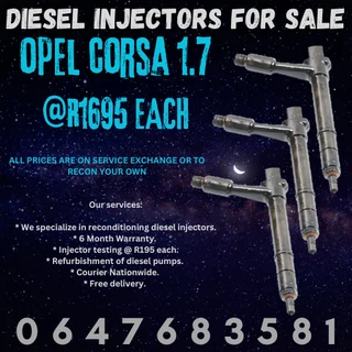 Opel Corsa 1.7 Diesel Injectors For Sale With Warranty