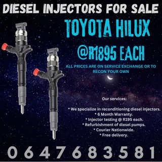 Toyota Hilux Diesel Injectors For Sale With Warranty
