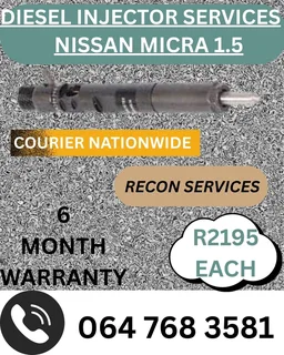 Nissan Micra 1.5 Injectors Recon Services