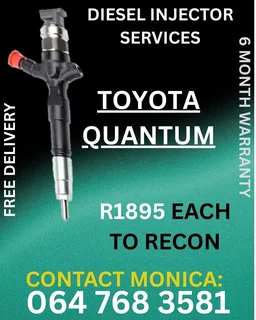 Toyota Quantum Diesel Injectors Recon Services