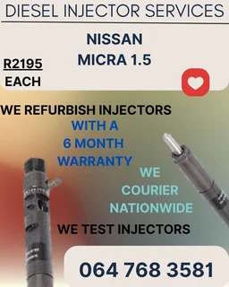 Nissan Micra 1.5 Diesel Injectors Recon Services With A 6 Month Warranty