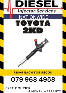 Toyota D4d 2kd Diesel Injectors Recon Services