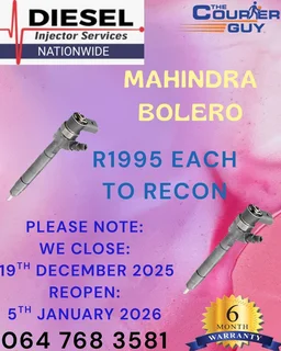 Mahindra Bolero Diesel Injectors To Recon With A 6 Month Warranty