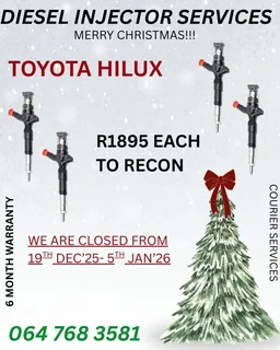Toyota Hilux Diesel Injectors Sold On Exchange Or Recon Your Own With A 6 Month Warranty