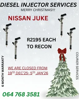 NISSAN JUKE DIESEL INJECTORS SOLD ON EXCHANGE WITH WASHERS AND A 6 MONTH WARRANTY