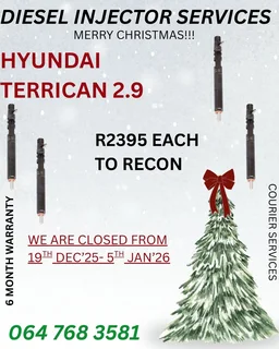 Hyundai Terrican 2.9 Diesel Injectors Sold On Exchange With A 6 Month Warranty