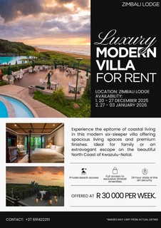 Zimbali Lodge Peak Season