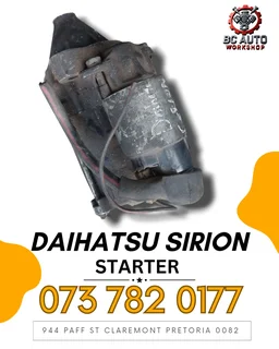Daihatsu sirion starter Call or WhatsApp me 073 782 0177