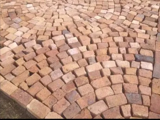 Half brick paving