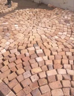 Half brick paving