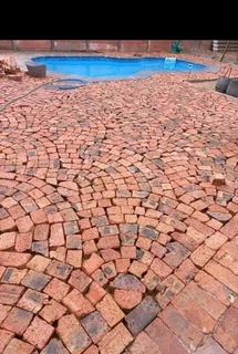 Half brick paving