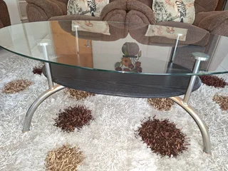 Glass top coffee table