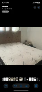 Headboard for queen & double beds stone colour padded suede