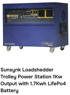 Sunsynk load shedding inverter,  lithium battery & 250w solar panel