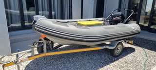 4.2 m Infanta rubberduck with 20HP 4 stroke Mercury 2021.