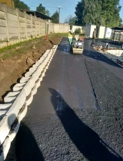 PAVING &amp; RETURNING WALLS