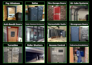 Bullet Proof (Bullet Resistant) Solutions - From Vaults, Anti-Bandit Doors to Windows.
