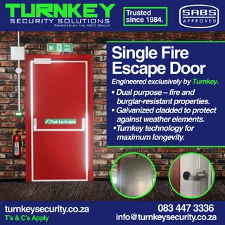 Fire Escape Doors - Fire Exit Doors - Emergency Exit Doors - Fire Proof Doors - South Africa