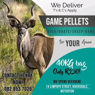 Game Pellets for bucks goats and Sheep 40kg