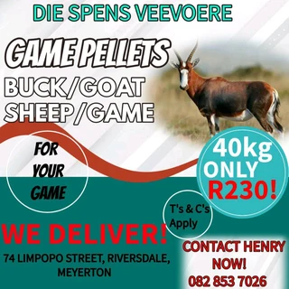 Game Pellets for bucks goats and Sheep 40kg