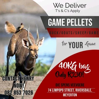 Game Pellets for bucks goats and Sheep 40kg